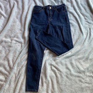 Forever 21 dark wash highwaisted skinny jeans (27)